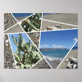 コラージュ地中海のデザイン ポスター
