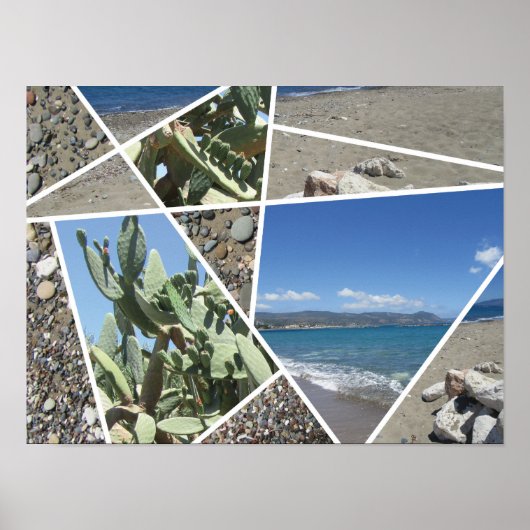 コラージュ地中海のデザイン ポスター (正面)