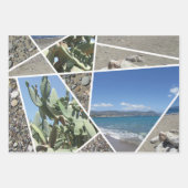 コラージュ地中海のデザイン ラッピングペーパーシート (正面3)