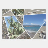 コラージュ地中海のデザイン ラッピングペーパーシート (正面2)