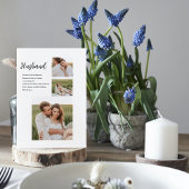 コラージュ夫婦の写真とロマンチックな夫ラブギフト