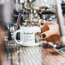 コラージュ夫婦の写真とロマンチックな夫ラブギフト エスプレッソカップ