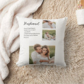 コラージュ夫婦の写真とロマンチックな夫ラブギフト クッション (ブランケット)