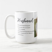 コラージュ夫婦の写真とロマンチックな夫ラブギフト コーヒーマグカップ (左)