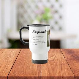 コラージュ夫婦の写真とロマンチックな夫ラブギフト トラベルマグ