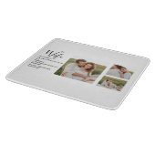 コラージュ夫婦の写真と素敵なロマンチックな妻のギフト カッティングボード (角)