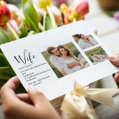 コラージュ夫婦の写真と素敵なロマンチックな妻のギフト シーズンポストカード