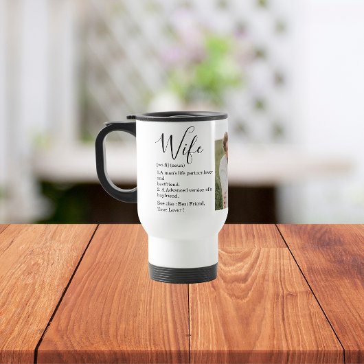 コラージュ夫婦の写真と素敵なロマンチックな妻のギフト トラベルマグ