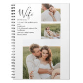 コラージュ夫婦の写真と素敵なロマンチックな妻のギフト ノートブック (正面)