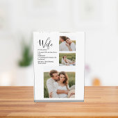 コラージュ夫婦の写真と素敵なロマンチックな妻のギフト フォトブロック