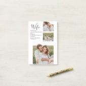 コラージュ夫婦の写真と素敵なロマンチックな妻のギフト ポストイット (デスク上)