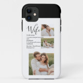 コラージュ夫婦の写真と素敵なロマンチックな妻のギフト Case-Mate iPhoneケース (裏面)