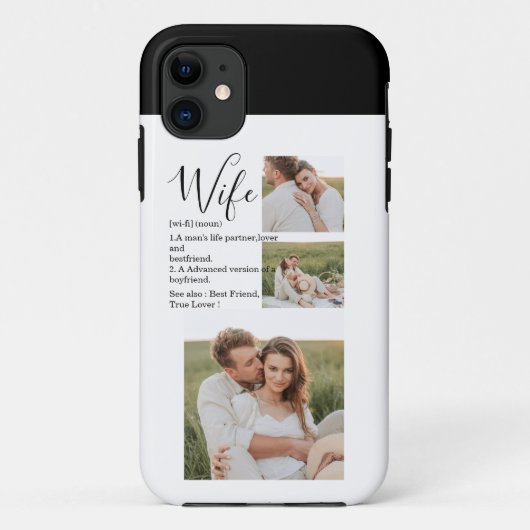 コラージュ夫婦の写真と素敵なロマンチックな妻のギフト Case-Mate iPhoneケース (裏面)