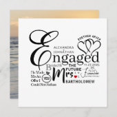 コラージュ婚約したフォト結婚の発表 (正面/裏面)