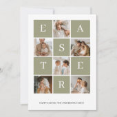 コラージュ家族の写真イースター | ハッピーイースター 招待状 (正面)
