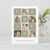 コラージュ家族の写真イースター | ハッピーイースター 招待状 (スタンド正面)