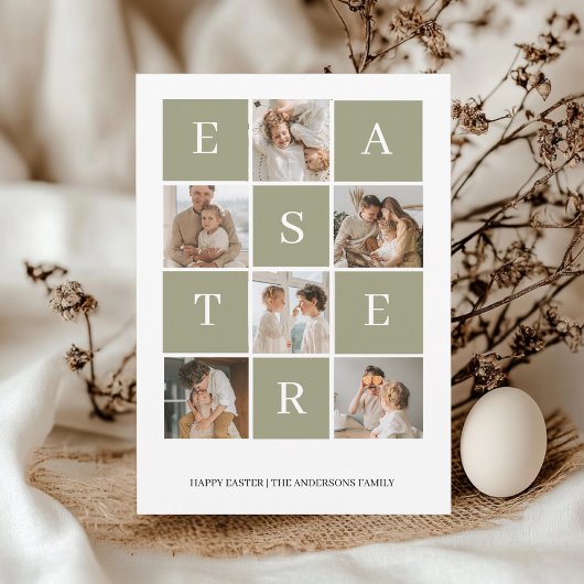 コラージュ家族の写真イースター | ハッピーイースター 招待状