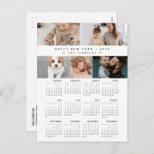 コラージュ家族の写真ハッピーニューイヤー2026カレンダー シーズンポストカード (正面/裏面)