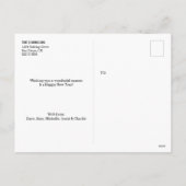 コラージュ家族の写真ハッピーニューイヤー2026カレンダー シーズンポストカード (裏面)