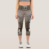 コラージュ家族の写真マウス写真を追加素朴木 カプリレギンス (正面)