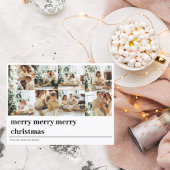 コラージュ家族の写真 |メリーメリークリスマス ポストカード