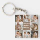 コラージュ家族の写真 |感謝賛美 キーホルダー (正面)