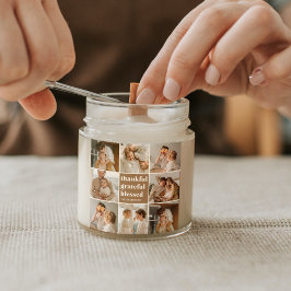 コラージュ家族の写真 |感謝賛美 スクエアシール