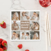 コラージュ家族の写真 |感謝賛美 スタンダードランチョンナプキン (インサイチュ)