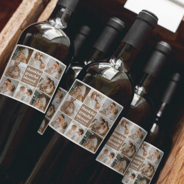 コラージュ家族の写真 |感謝賛美 ワインラベル