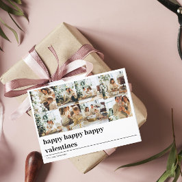 コラージュ家族の写真 | Happy Valentines ポストカード