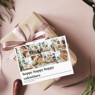 コラージュ家族の写真 Happy Valentines ポストカード