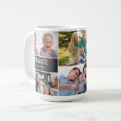 コラージュ家族の懇親会写真（名前と年） コーヒーマグカップ (正面左)