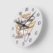 コラージュ専用カスタムナース時計 ラウンド壁時計 (傾斜)