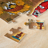 コラージュ日本の ジグソーパズル (側面)