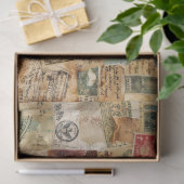 コラージュ旧型郵便料金エフェメラ 薄葉紙 (ギフト)