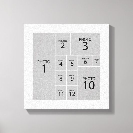 コラージュ最高のメーカー12枚の写真を作成 キャンバスプリント (正面)