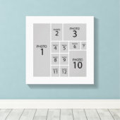 コラージュ最高のメーカー12枚の写真を作成 キャンバスプリント (インサイチュ (ウッドフロア))