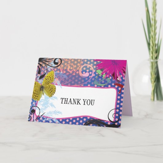 コラージュ熱狂するこうもりバー（ユダヤ教の）バル・ミツバーサンキューカード サンキューカード (正面)