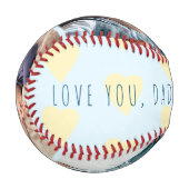 コラージュ父の日を愛するパパの3枚の写真 野球ボール (正面左)