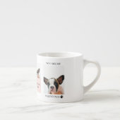 コラージュ犬の写真 |犬は私のバレンタイン |ピンク エスプレッソカップ (右)