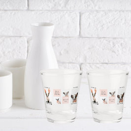 コラージュ犬の写真 |犬は私のバレンタイン |ピンク ショットグラス