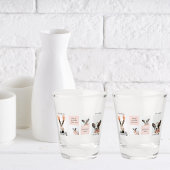 コラージュ犬の写真 |犬は私のバレンタイン |ピンク ショットグラス