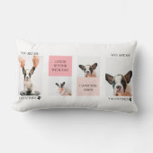 コラージュ犬の写真 |犬は私のバレンタイン |ピンク ランバークッション (正面)