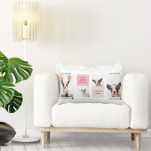 コラージュ犬の写真 |犬は私のバレンタイン |ピンク ランバークッション