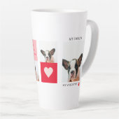 コラージュ犬の写真 |私の犬はバレンタイン カフェラテマグ (右アングル)