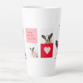 コラージュ犬の写真 |私の犬はバレンタイン カフェラテマグ (正面)