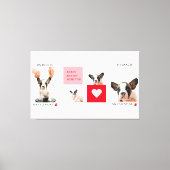 コラージュ犬の写真 |私の犬はバレンタイン キャンバスプリント (正面)