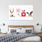 コラージュ犬の写真 |私の犬はバレンタイン キャンバスプリント (インサイチュ (寝室))