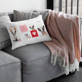 コラージュ犬の写真 |私の犬はバレンタイン ランバークッション