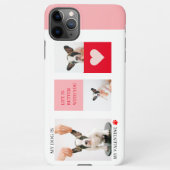 コラージュ犬の写真 |私の犬はバレンタイン iPhoneケース (裏面)